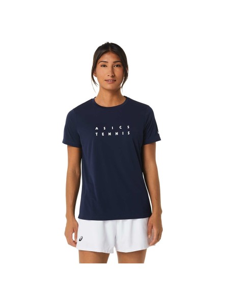 Camiseta Asics Women Court Graphic Tee 2042a259-100 Mujer | Ofertas de pádel